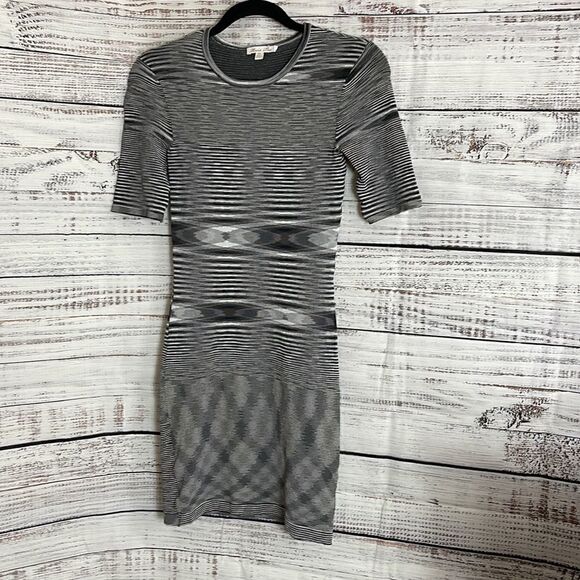 Minnie rose Dress womens size Xs space dye knit bodycon Gray - Picture 1 of 9